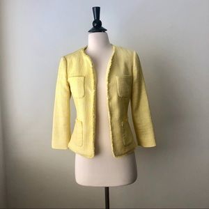 Banana Republic Yellow Tweed Blazer